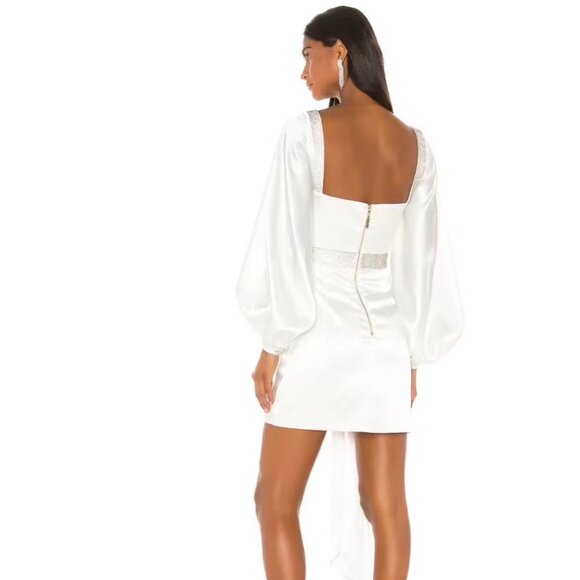 BRONX AND BANCO LANA BRIDAL MINI DRESS IN WHITE - Picture 3 of 8